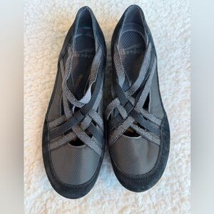 Dansko Hilde Mary Jane Flats Black Gray Mesh Comfort Shoes Size 38 women’s